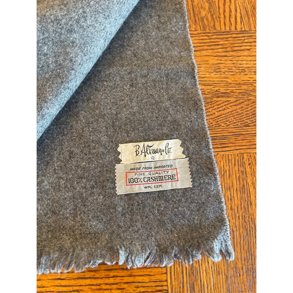 Vintage B. Altman & Co. Cashmere Scarf100% Pure Cashmere - Picture 2 of 4